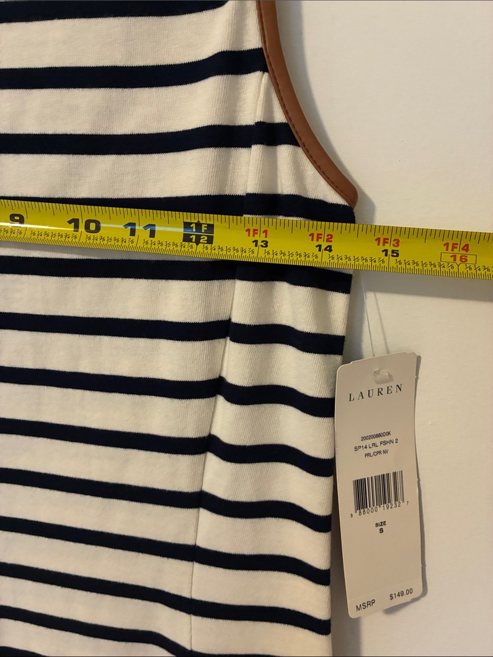 🇺🇸 BOGO 🇺🇸 Lauren Ralph Lauren Drop Waist Navy and White Striped Dress - Picture 6 of 9